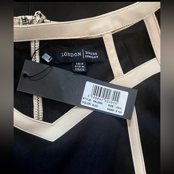 NWT Black Cocktail Dress, Size 14 - Picture 5 of 5